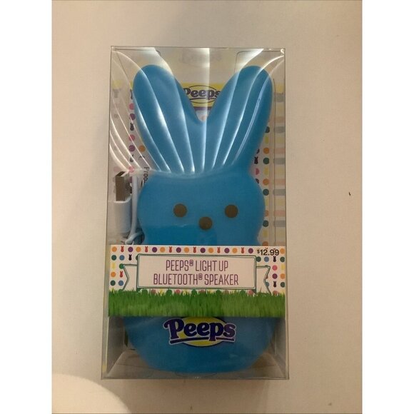 Peeps Light Up Bluetooth Speaker Blue Rechargeable New In Box - Picture 2 of 3
